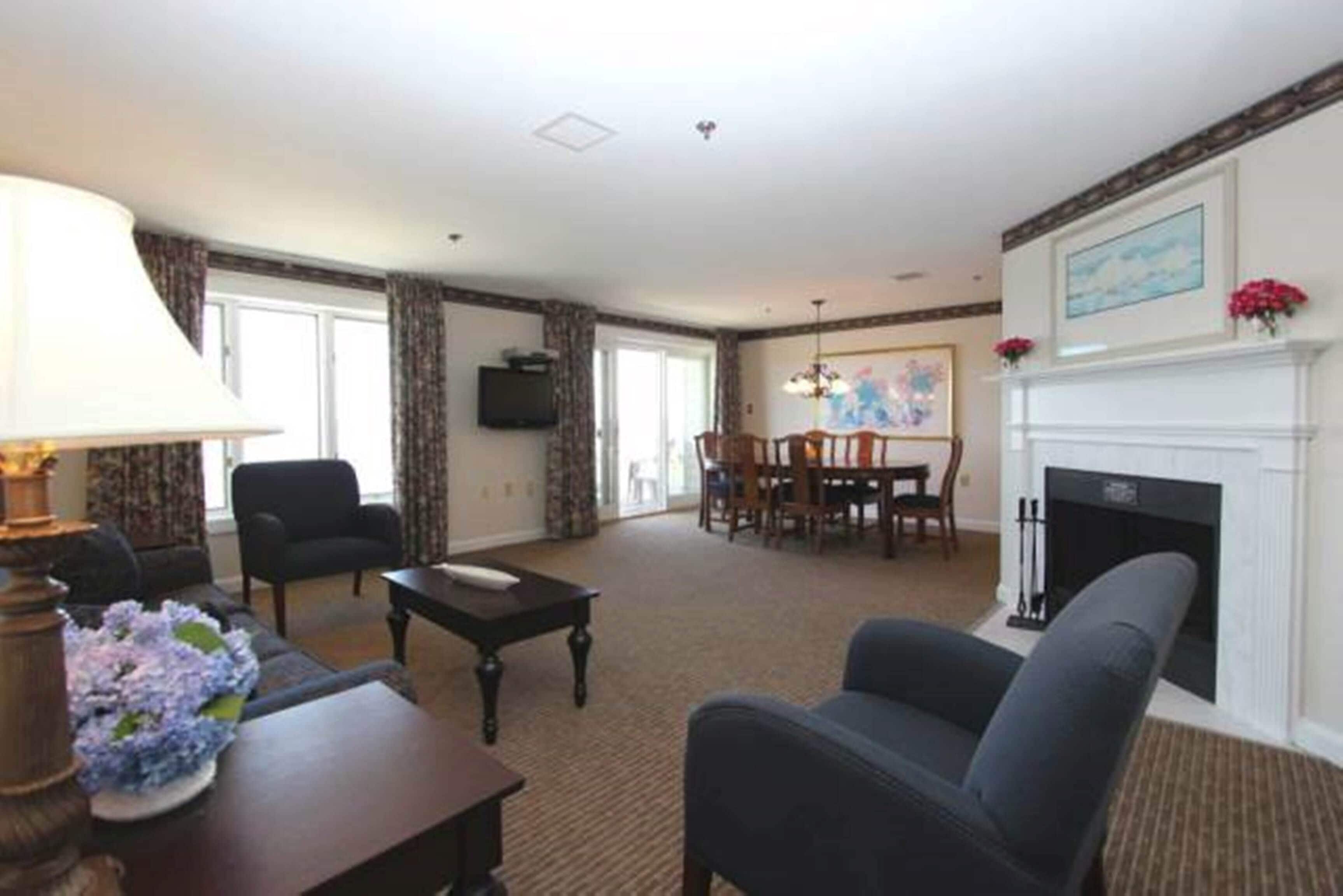 43-inch smart tv with cable channels, tv, fireplace