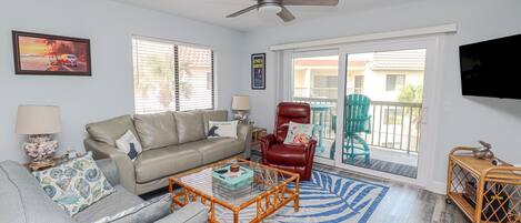 TV, DVD player, books