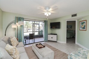 TV, DVD player, books