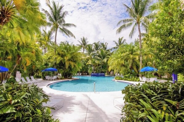A heated pool