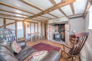 TV, fireplace - Heart's Ease in Dallinghoo nr Woodbridge - Air Manage Suffolk (Woodbridge)
