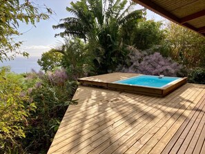Outdoor spa tub - Maison vue Mer, Piscine (Saint-Leu)
