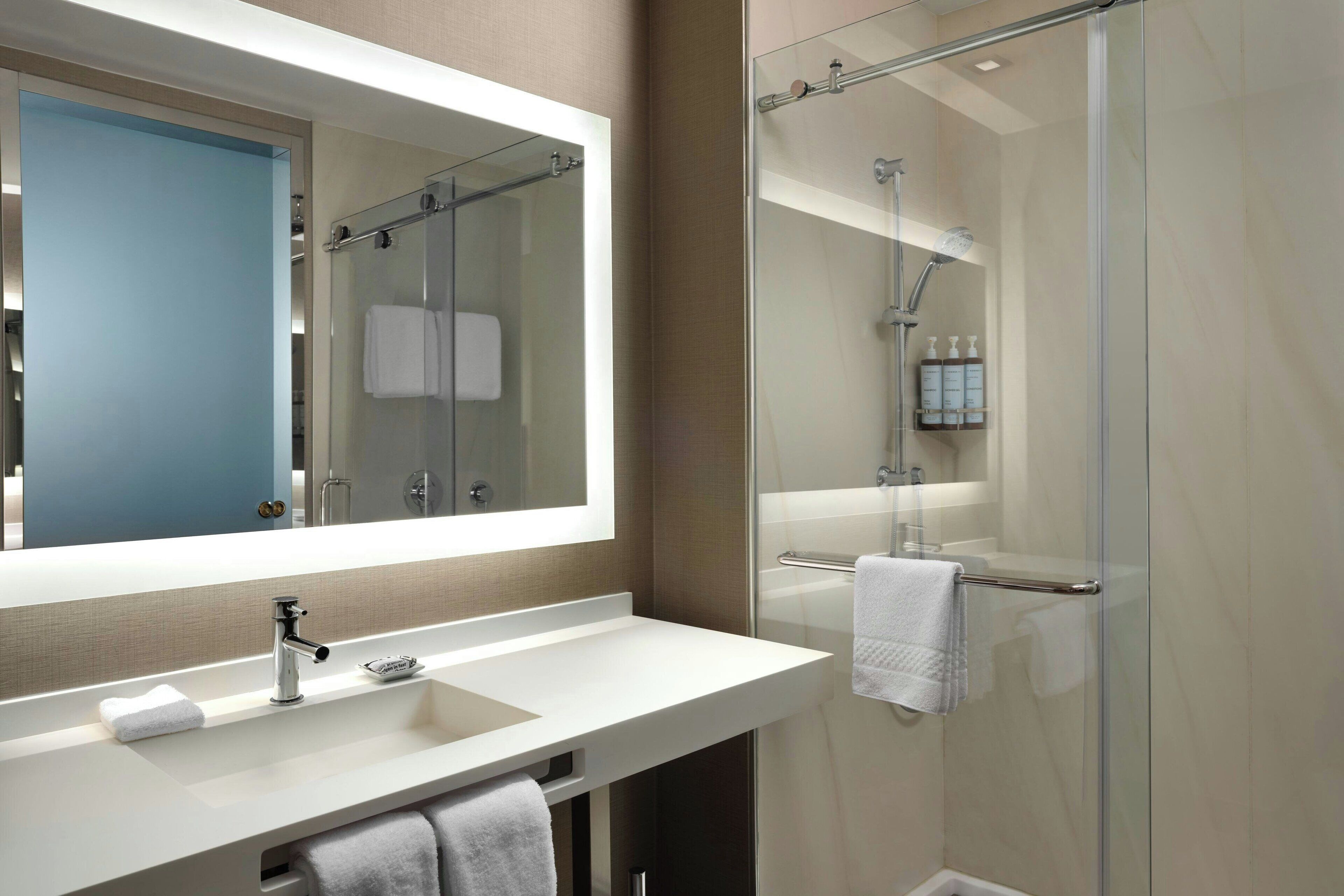 free toiletries, hair dryer, bathrobes, towels