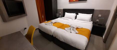 In-room safe, desk, laptop workspace, iron/ironing board