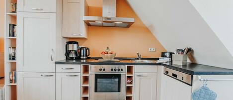Fridge, oven, stovetop, dishwasher