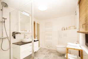 Shower, hair dryer