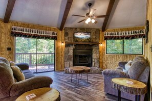 Smart TV, fireplace, video games - Three Bears Den · Hot Tub, Arcade games, $560 FREE tickets each paid day! (Gatlinburg)