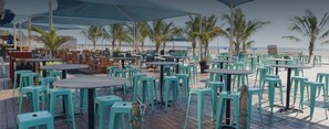 Outdoor dining - Brigantine Beach - Large Studio / 1BA - Oceanfront Property! (Brigantine)