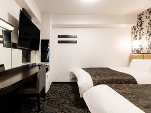 Chambre, non-fumeurs (Twin Beds) | Couette en duvet d'oie, bureau, Wi-Fi gratuit