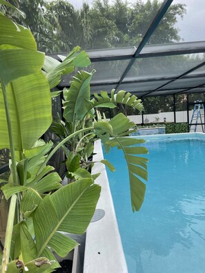 Alberca al aire libre y alberca climatizada