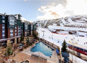 Outdoor pool, a heated pool