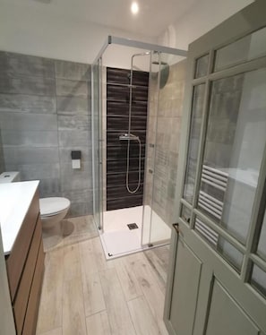 Shower, hair dryer - Maison Gasconne, Charme de L'ancien Allié au Confort du Moderne ! (Saint-Jean-le-Comtal)
