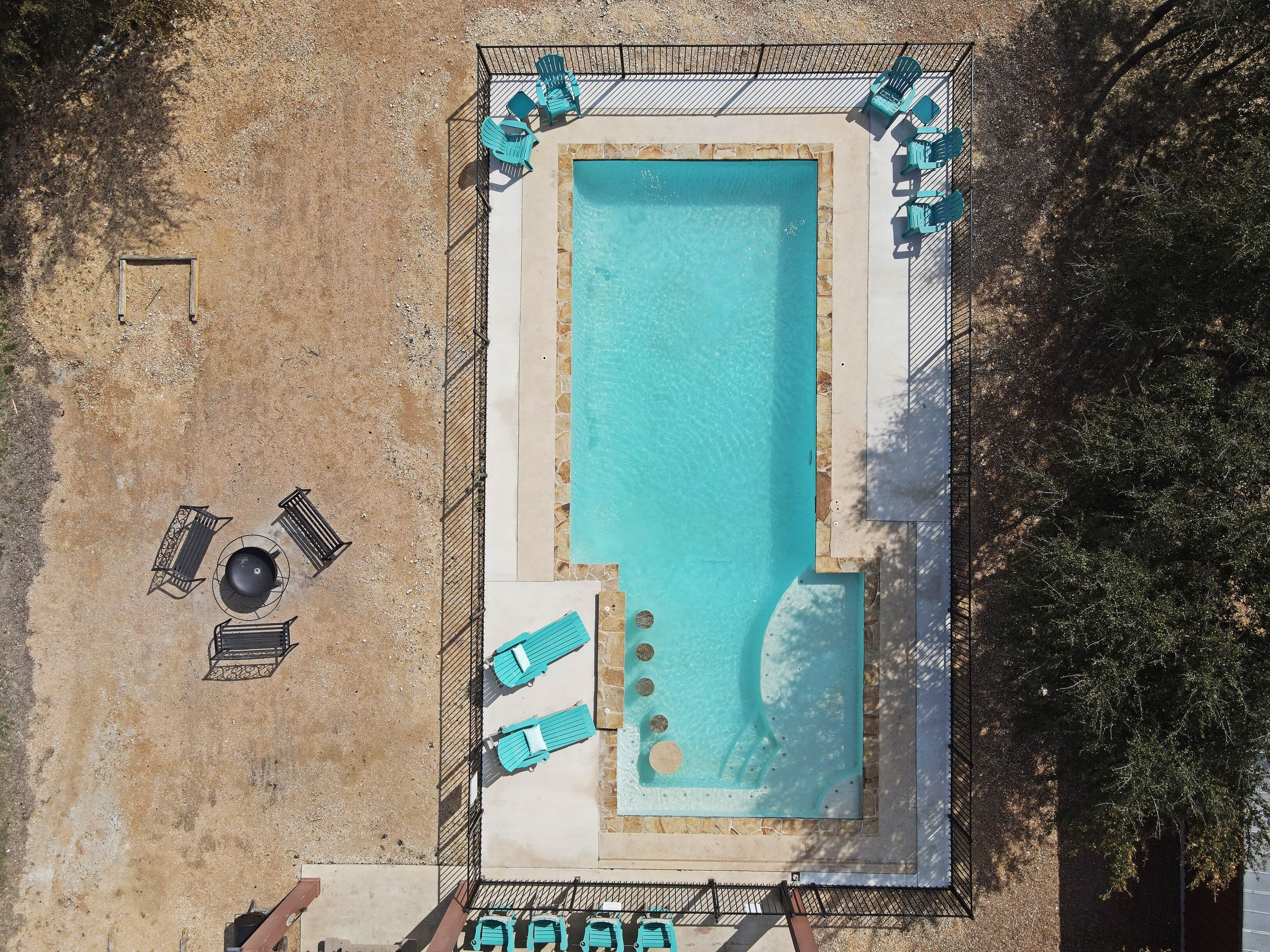 A heated pool