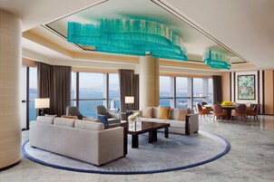 Presidential Suite, 1 King Bed, Ocean View | Frette Italian sheets, premium bedding, down comforters