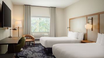 Desk, free WiFi, bed sheets