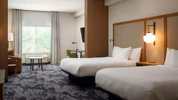 Desk, free WiFi, bed sheets