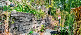 Woodsy oasis with WiFi, multi-level deck, gas grill, foosball table & more