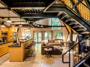 Smart TV, fireplace, books, video library - Modern Mountain Design & Alpine Charm w/ Fireplace, Hot Tub, Pet Friendly (Glacier)