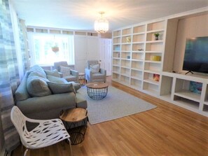 Smart TV, table football, books