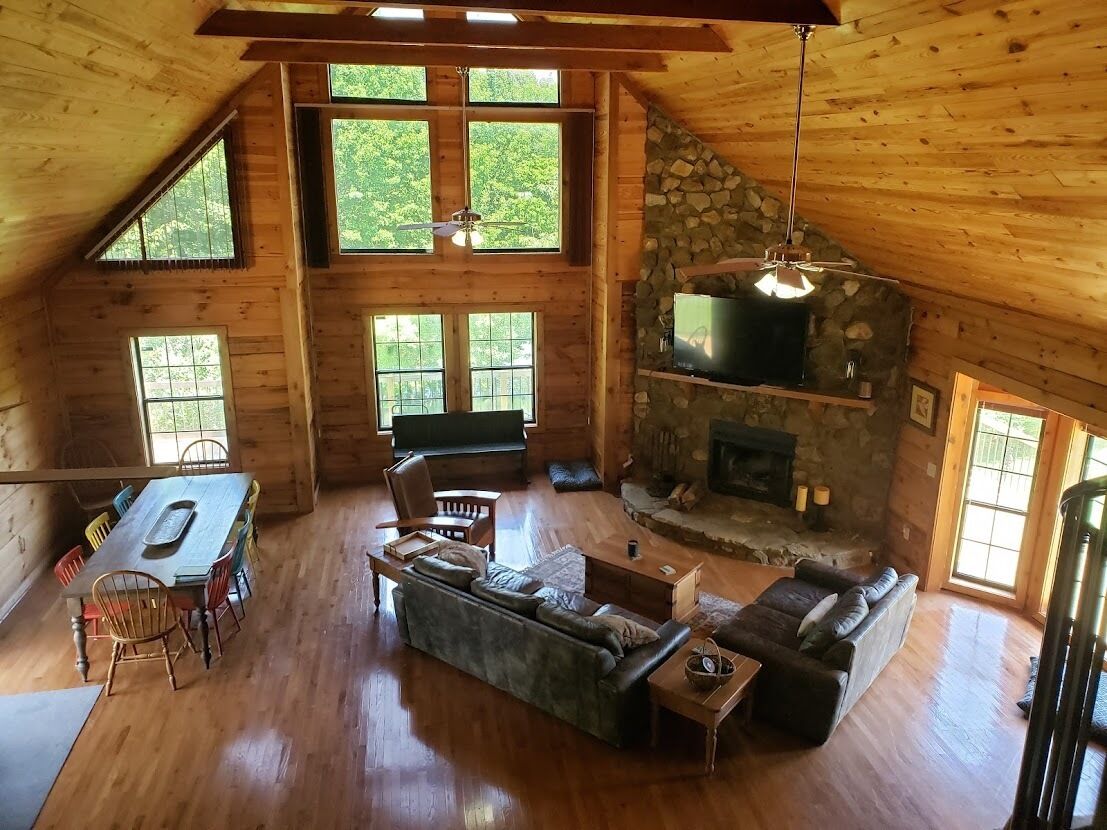 Smart TV, fireplace, video games, DVD player