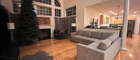 Smart TV, fireplace, video games, offices