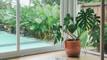 Vue depuis lâhĂ©bergement