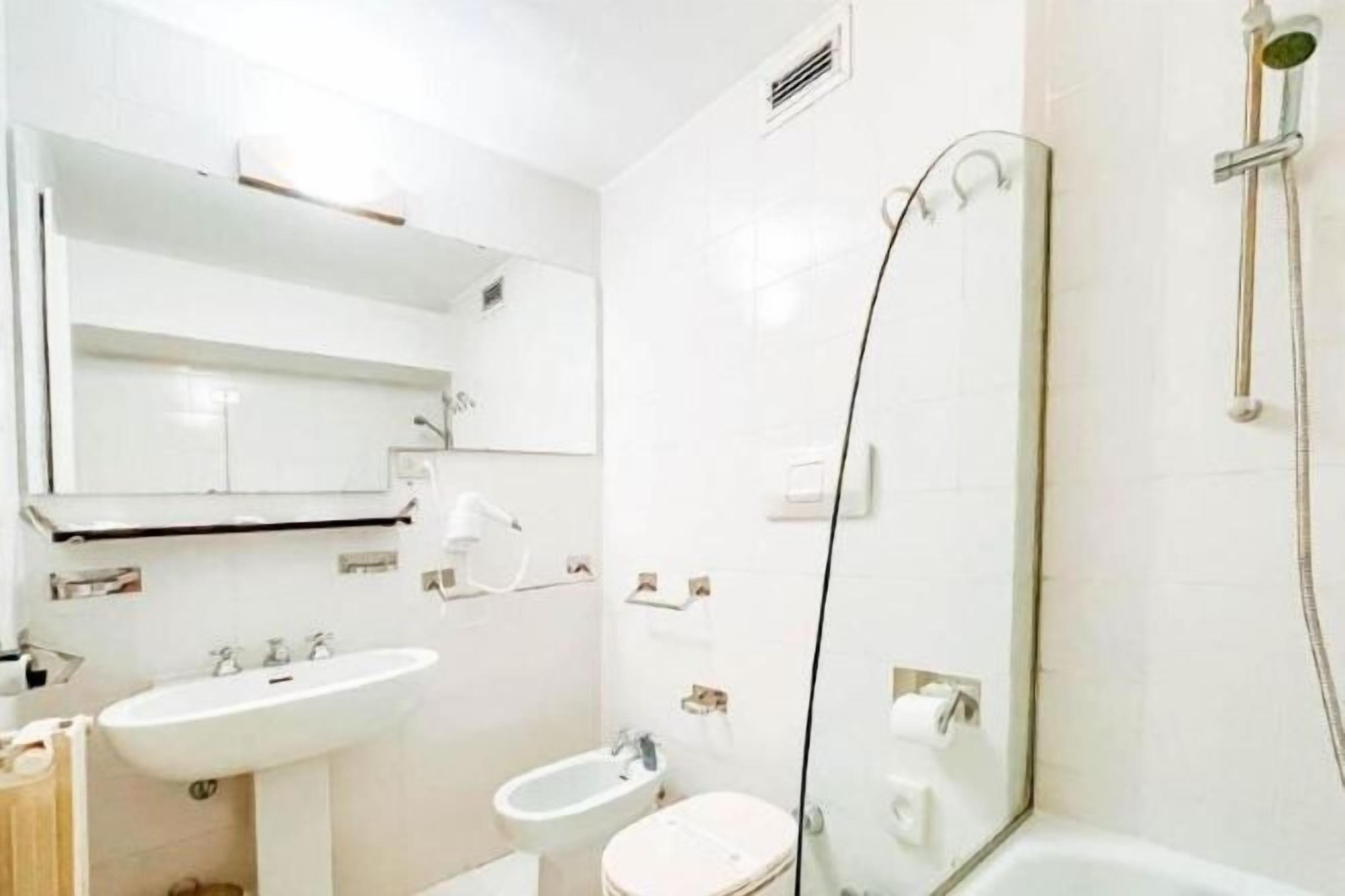 Shower, rainfall showerhead, hair dryer, bidet