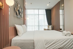 Kamar | 2 kamar tidur, setrika/meja setrika, Wi-Fi gratis, dan seprai linen