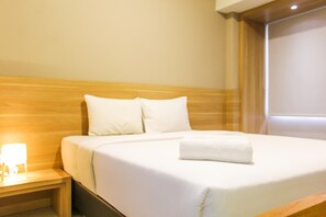 Room | Free WiFi, bed sheets - Cozy and Comfortable Studio (No Kitchen) Apartment at Mustika Golf Residence (Cikarang)