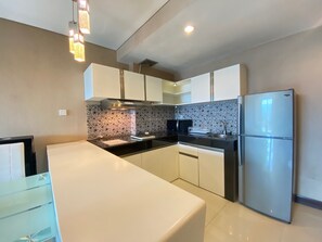 客房 | 私人厨房 | 冰箱、炉灶、厨具/餐具