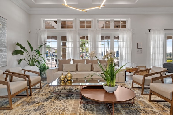 Área de estar no saguão