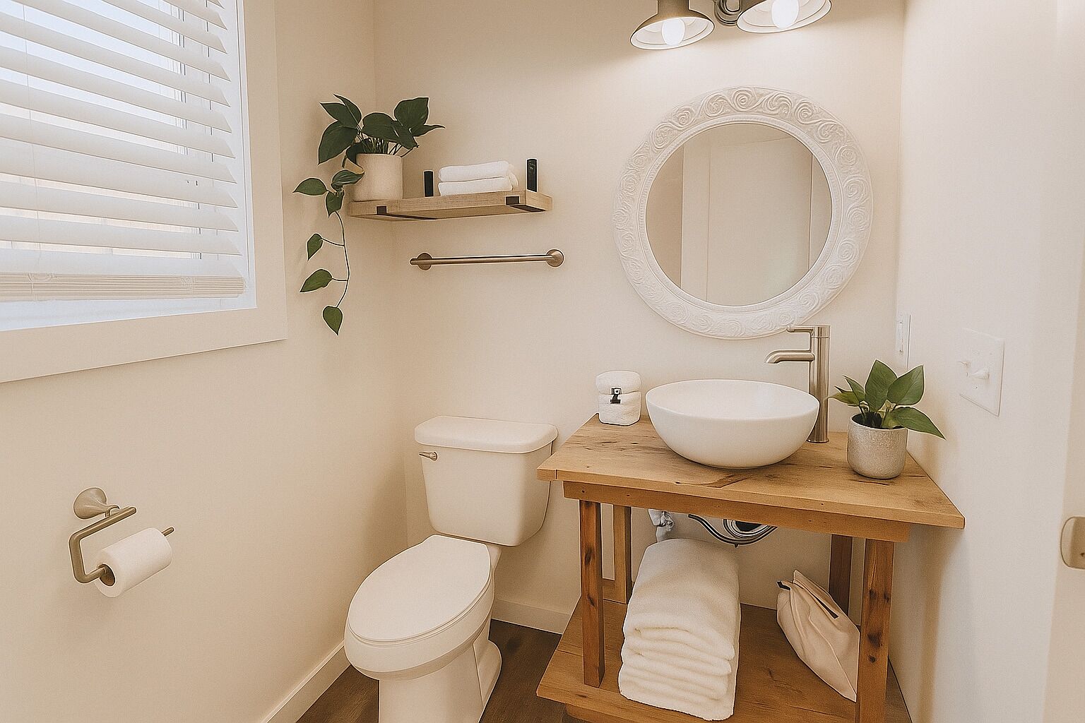 Bañera con ducha, secador de pelo, toallas