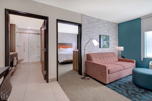 Suite, 1 Bedroom, Non Smoking | Living area | 55-inch LCD TV with cable channels, TV