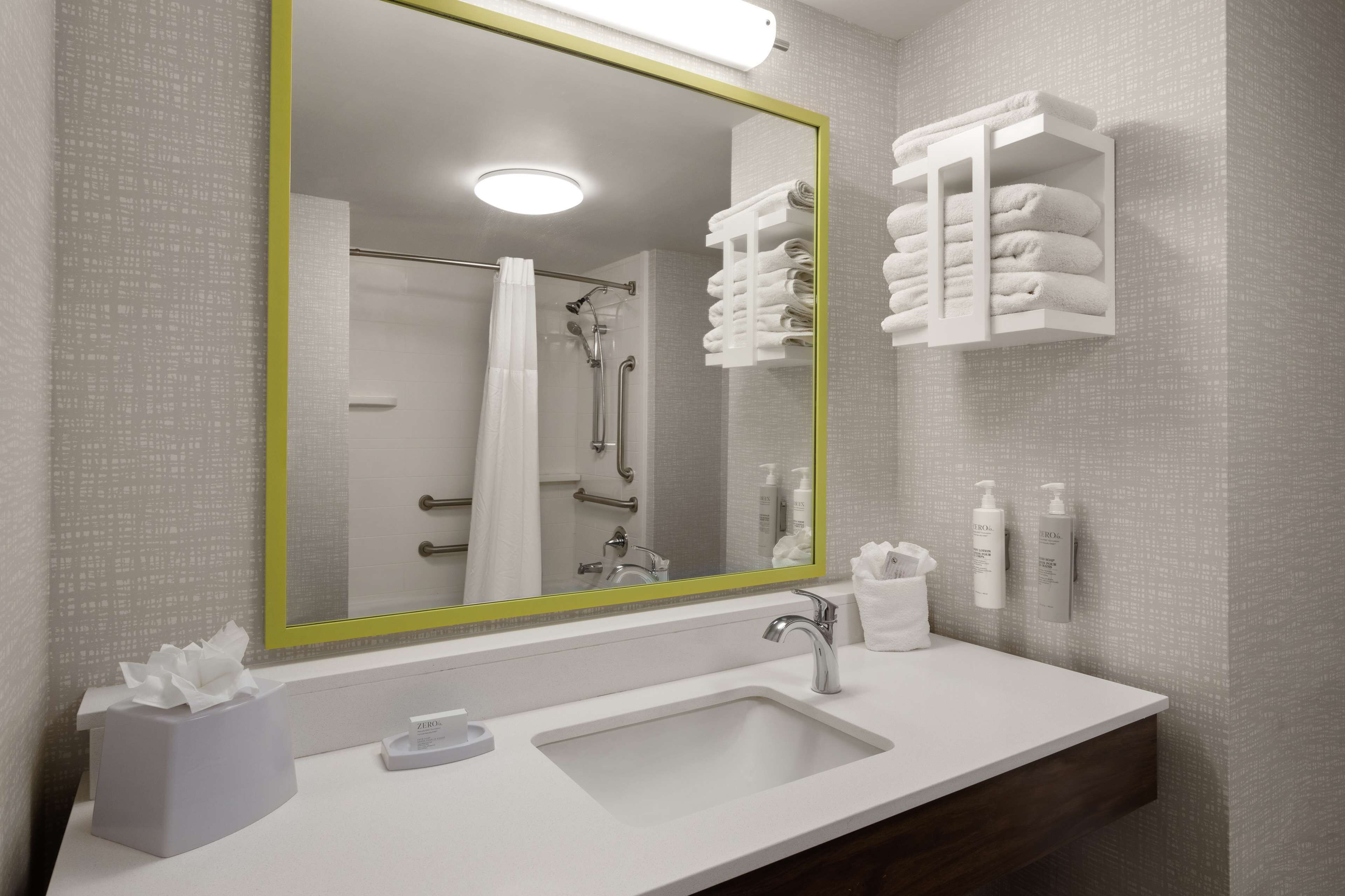 free toiletries, hair dryer, towels