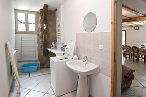 Shower, hair dryer
