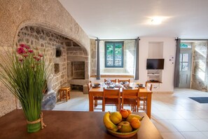 Dining - 4/6 person gîte at Ferme Lionnet (ALBARET LE COMTAL)