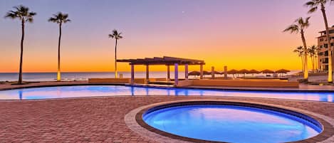 A heated pool