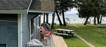 Platte Lake Waterfront Cottage with beach and swimming dock