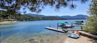 Waterfront cabin with dock on Hayden Lake