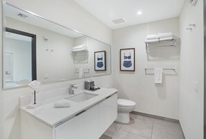 Hair dryer, towels