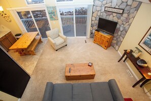 Cabin, Multiple Beds, Patio | Living area | 32-inch TV with cable channels, fireplace - Our Wielgot Tradition (Hayward)