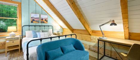 1 slaapkamer, een bureau, gratis wifi, beddengoed