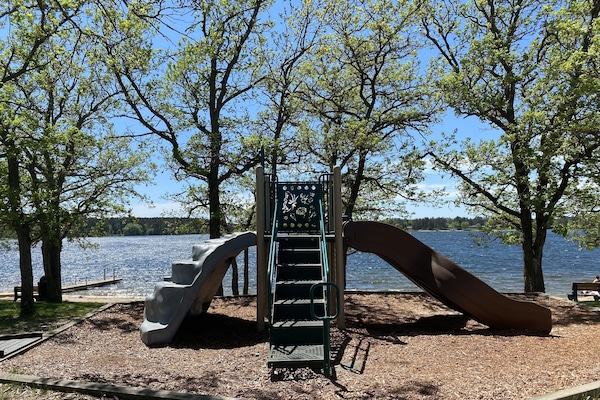 Public playground at beach