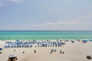 On the beach, beach umbrellas - Beachfront PCB Condo w/ Ocean View & Pool Access! (Panama City Beach)