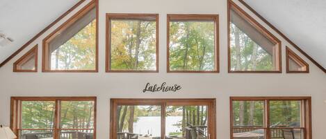 Smart TV, fireplace, video games, DVD player