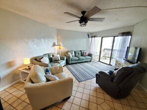 Condo, Multiple Beds, Private Pool, Pool View | Living area | 40-inch TV with digital channels - Island Housse F229 (St. Augustine)