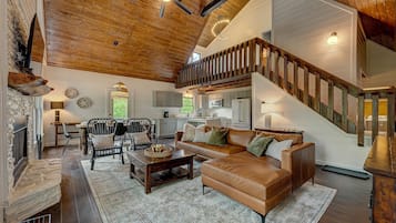 Smart TV, fireplace, foosball, offices