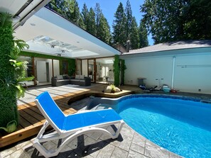 Piscine extérieure, piscine chauffée