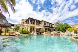 Outdoor pool - Beautiful Villa in Exclusive Enclave Private Beach. Staff and Concierge included (Cabo San Lucas)