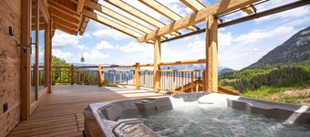 "franzerl Alm" für 2-4 Personen, Terrasse mit Bergblick, Whirlpool, Infrarotliegen